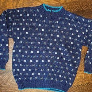 ALPS Fine Women's Apparel Pullover Navy Med Vtg